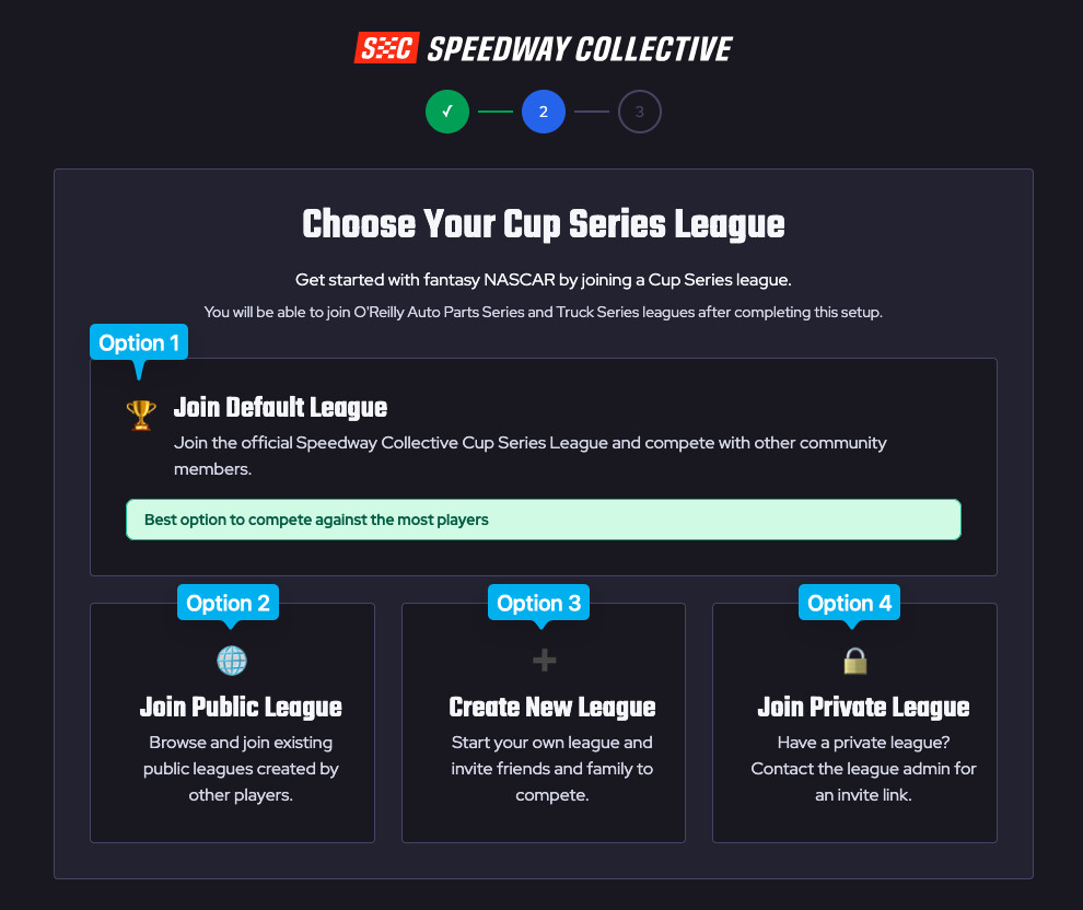 Find your first fantasy NASCAR league